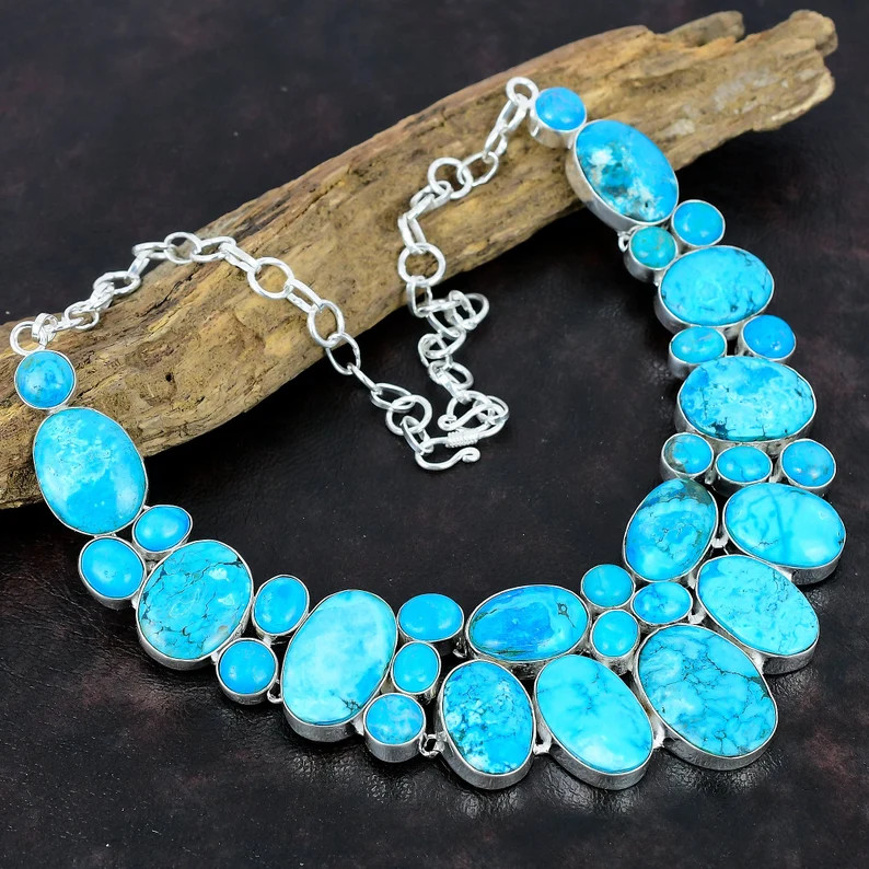 Handmade Tibetan Turquoise Sterling Silver Necklace - Etsy | Etsy (Global)