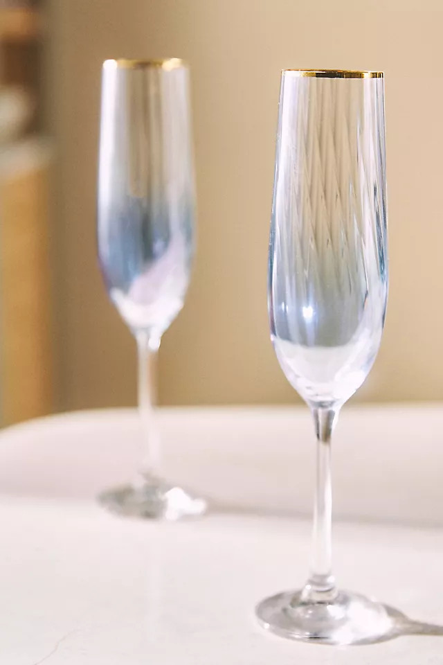 Waterfall Flutes, Set of 4 | Anthropologie (US)