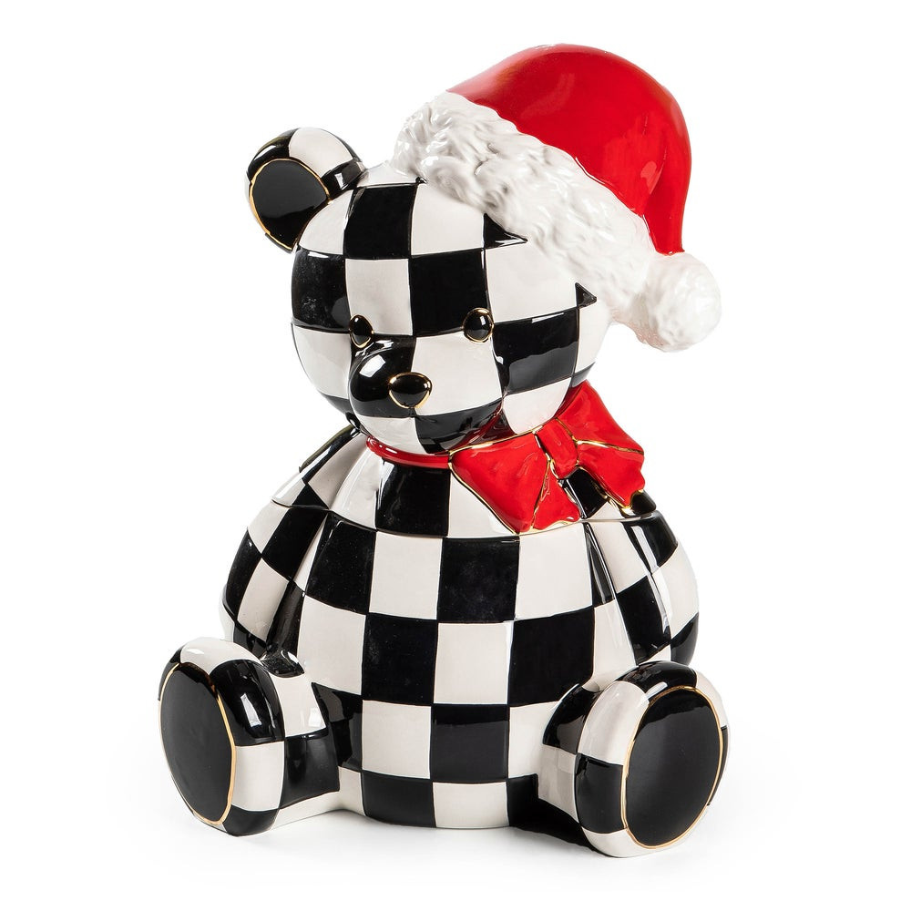 Courtly Santa Bear Cookie Jar | MacKenzie-Childs