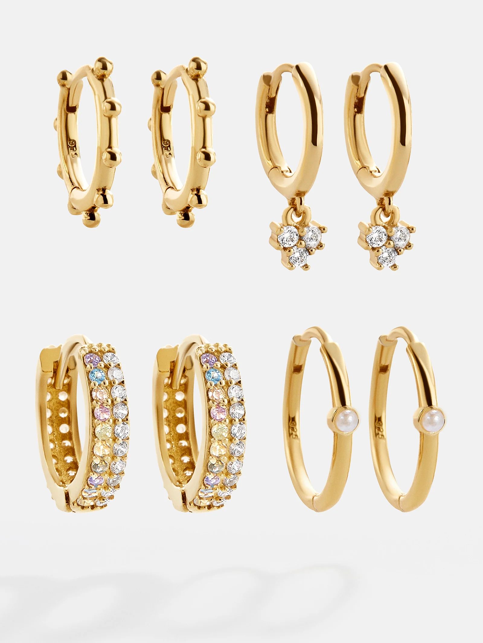 Liza 18K Gold Earring Set - Pastel | BaubleBar (US)