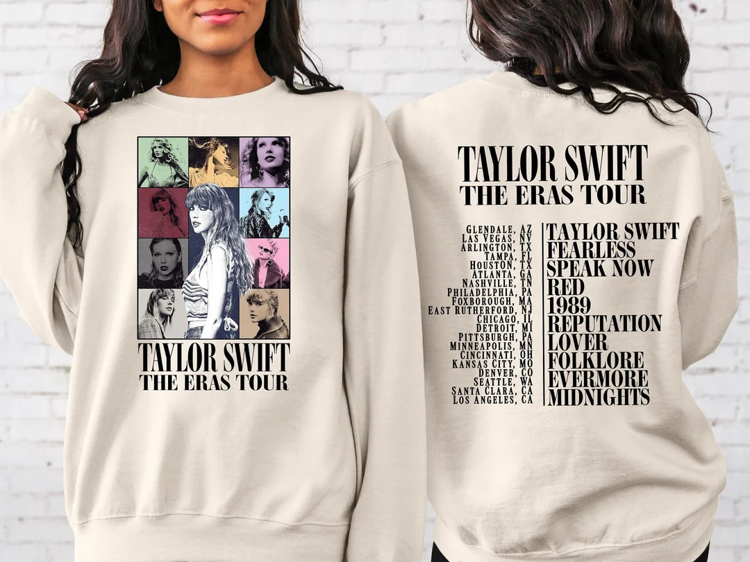Two Sided the Eras Tour Concert Sweatshirt Taylor Swift - Etsy | Etsy (US)