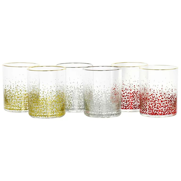 Laurie Gates California Designs Audrey Hill 6 Piece 13.5oz Double Old Fashion Glass Set in Assort... | Walmart (US)