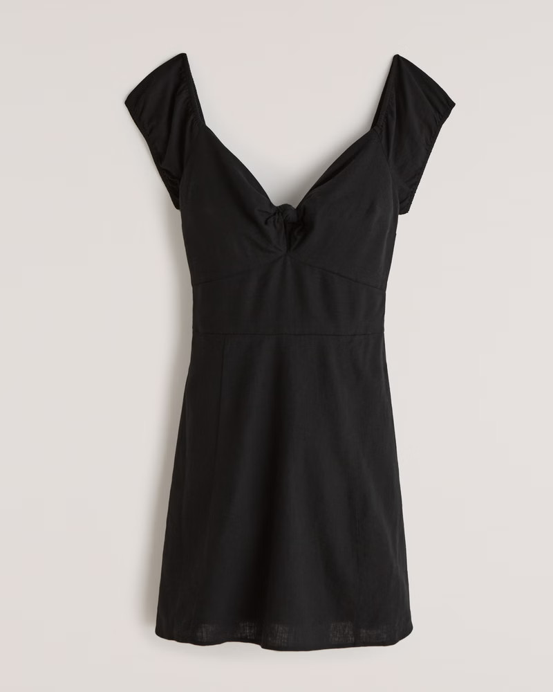 Knot-Front Mini Dress | Abercrombie & Fitch (US)
