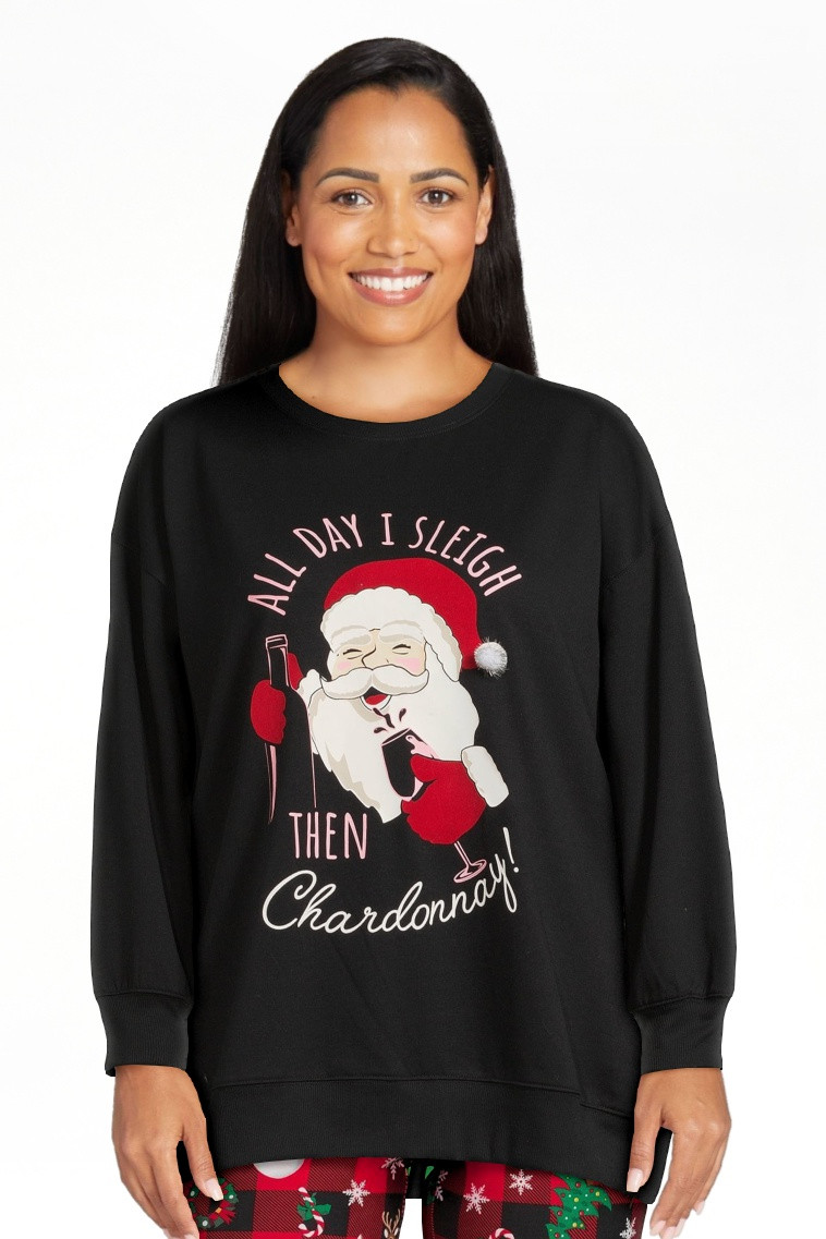 Christmas Women's Plus Size All Day Sleigh Graphic Sweatshirt from Feeling Festive | Walmart (US)
