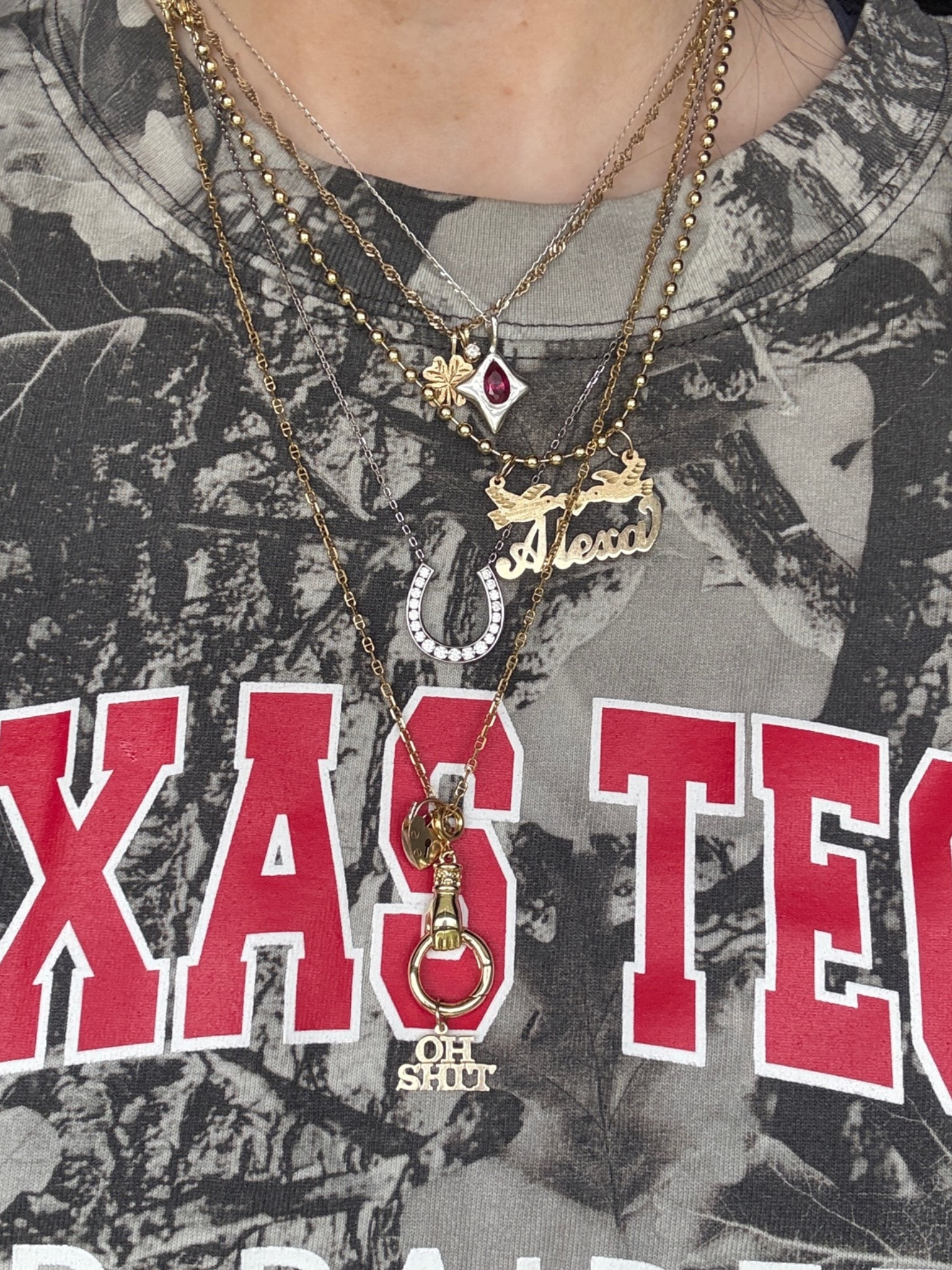 Necklace stack 

14k gold nameplate and “oh shit” charm are from Yeah it’s Jewelry

#affordablejewelry
#finejewelry
#14kgoldnecklace
#jewelryinspo #necklaces #necklaceinspo
#necklacestack #jewelrystack #etsyjewelry #amazonjewelry
#LTKFindsUnder50
#LTKFindsUnder100
#LTKGiftGuide