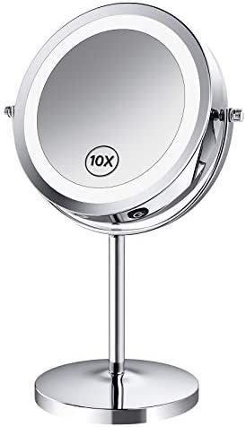 Benbilry LED Lighted Makeup Mirror - 7 Inch 1x/10x Magnifying Vanity Mirror with Light, Double Si... | Amazon (US)