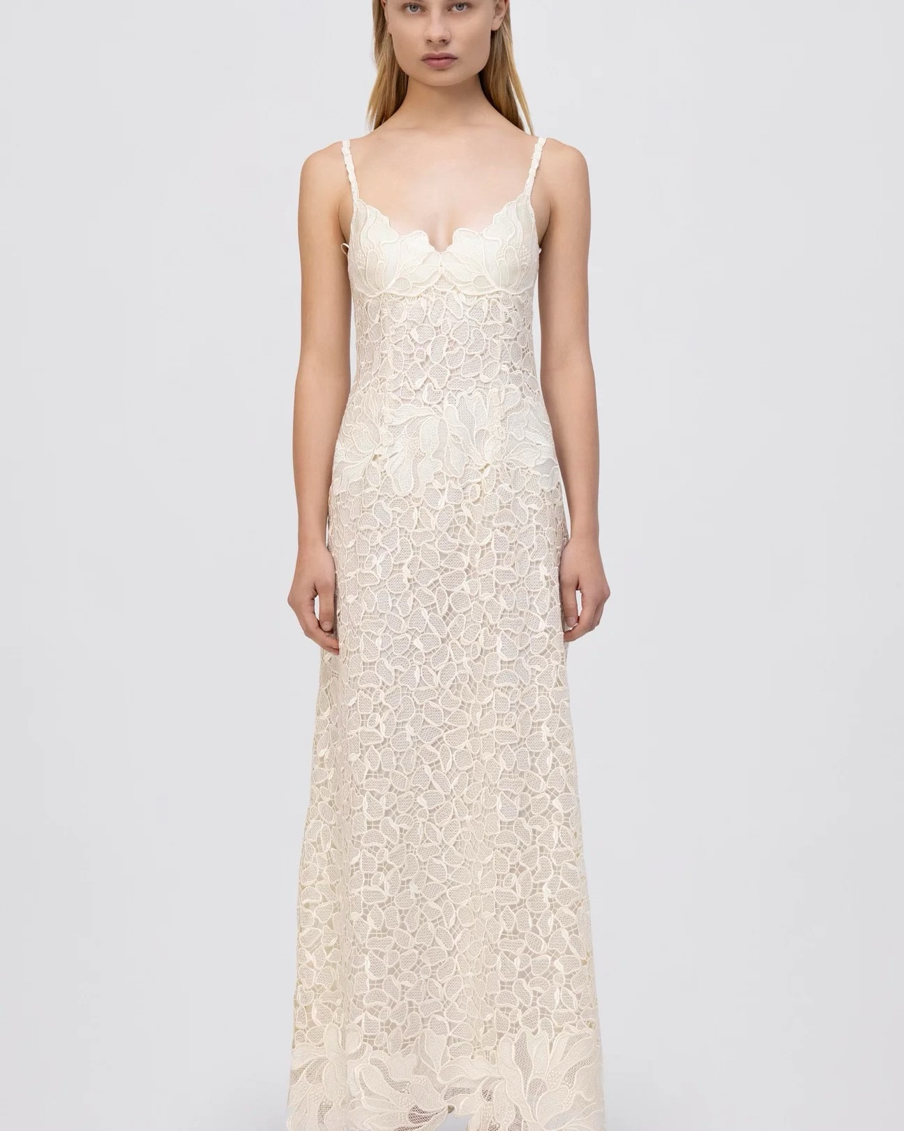 Calling all summer brides!! This floor length ivory gown would be stunning for a rehearsal dinner dress or as a wedding reception dress. I am obsessed

White lace dress, bridal style, summer bridal dresses, rehearsal dinner dresses, ivory lace dress 

#LTKwedding