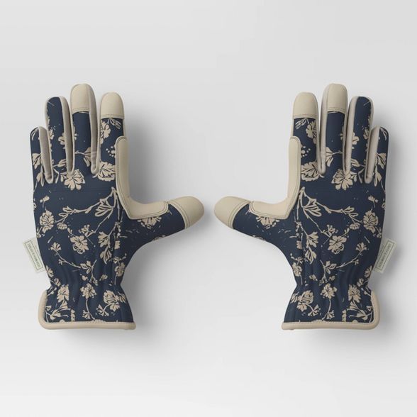 Duck Canvas Work Gloves Vine Floral Gray - Smith & Hawken™ | Target