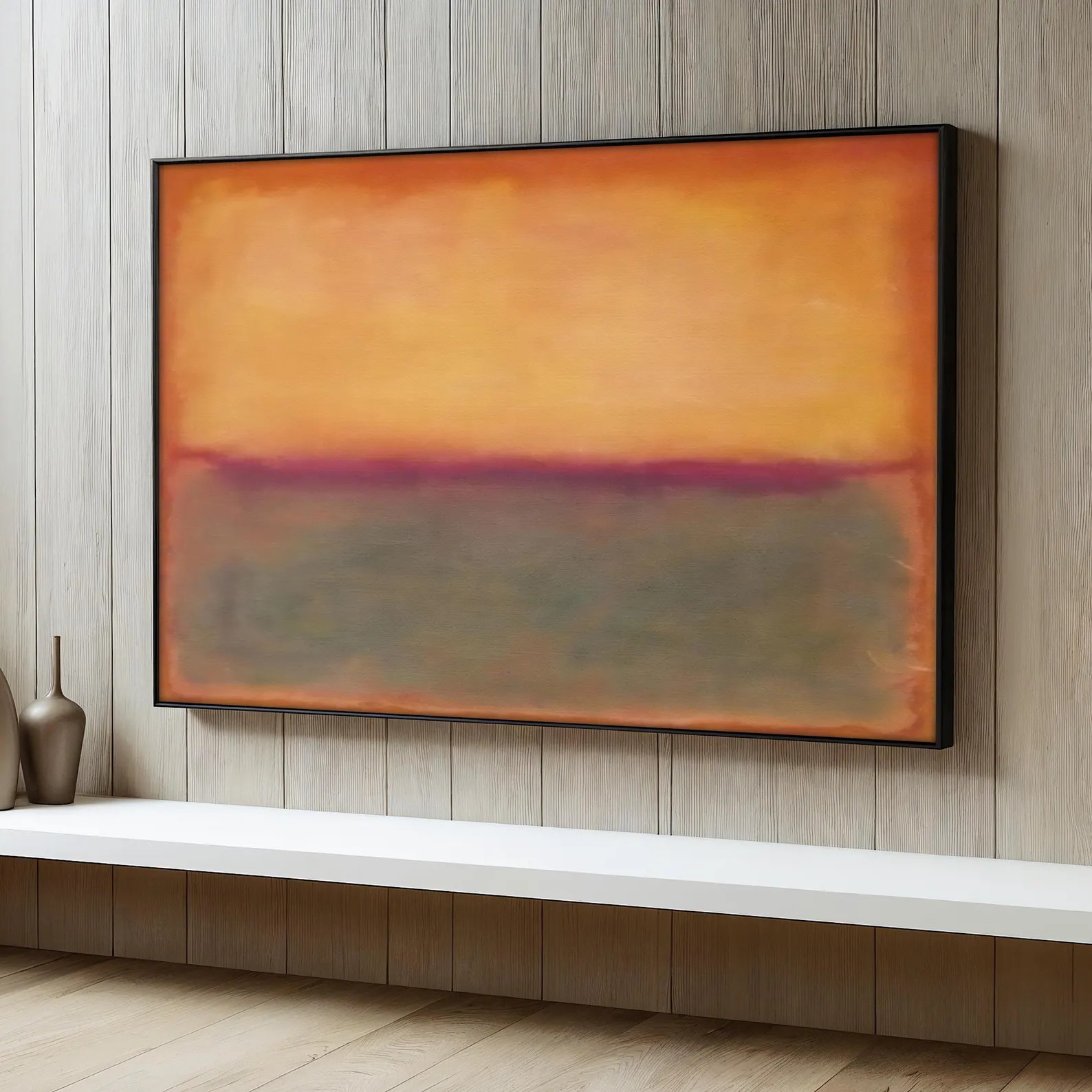 Mark Rothko Canvas Painting, Soft Orange And Green Abstract Wall Art, Modern Color Field Print, C... | Etsy (US)