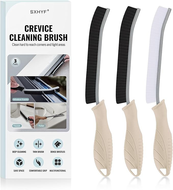 SXhyf Crevice Cleaning Brush - Grout Scrub Brush, House Cleaning Supplies, Gap Cleaning Tools, Ho... | Amazon (US)