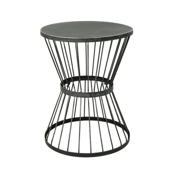 Anthony Outdoor 16 Inch Iron Side Table, Matte Black | Walmart (US)