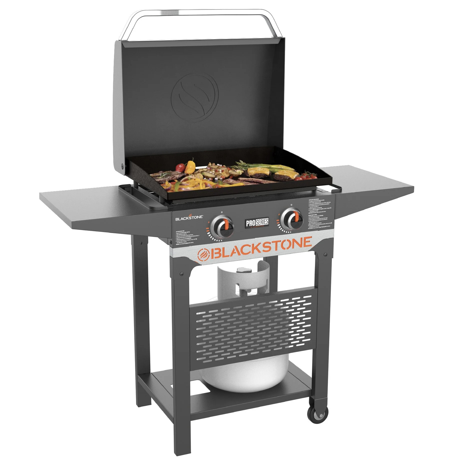 Blackstone Pro Series 2 Burner 22" Propane Pedestal Griddle with Hood | Walmart (US)