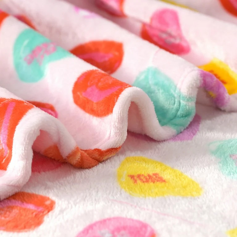 Way to Celebrate Super Soft Cozy Valentines Day Oversize Plush Throw Blankets, Lollipops | Walmart (US)