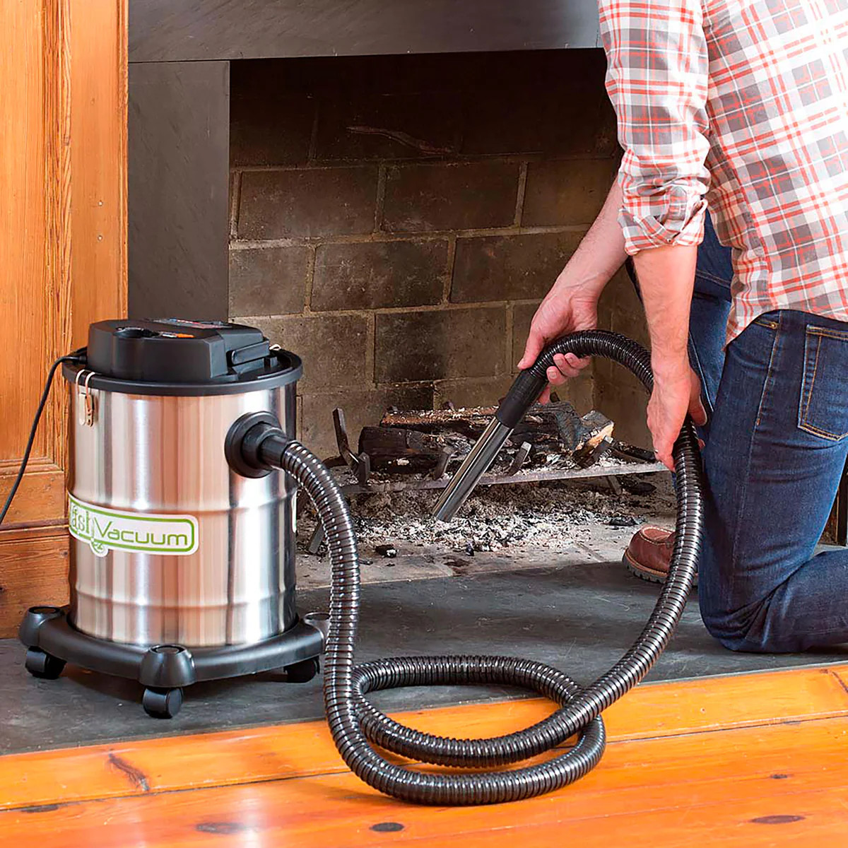 Fireplace Warm Ash Vacuum in Stainless Steel | Plow & Hearth | Plow & Hearth