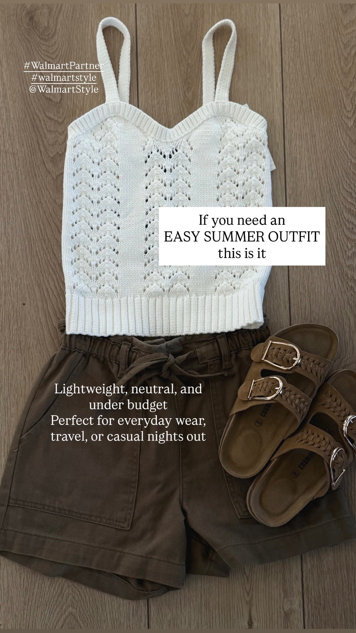 Thanks to #WalmartPartner for this affordable summer outfit you’ll actually wear on repeat. It’s the perfect mix of comfortable and put-together for errands, travel, or casual nights out and every piece is under budget.

#walmartstyle @WalmartStyle