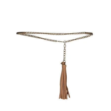 Gucci Leather Tassel GG Gold Chain Camelia Beige Belt Size (36/90) 388992 | Walmart (US)