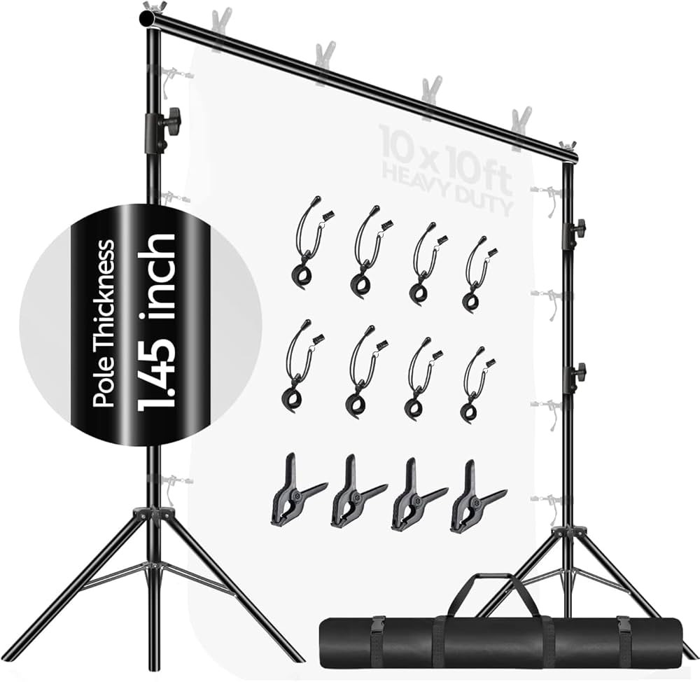 LimoStudio (Enhanced Super Heavy Duty) 10 x 10 ft. Large Backdrop Stand, Stronger Sturdier & Heav... | Amazon (US)