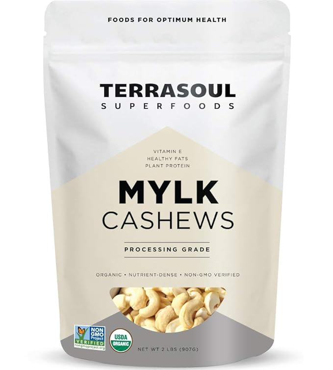 Terrasoul Superfoods Organic Raw Cashews (Mylk Grade), 2 Pounds | Amazon (US)