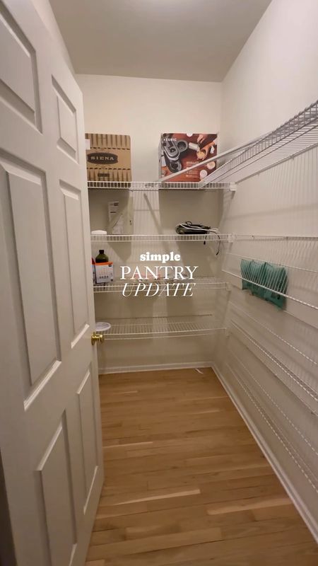 Pantry update!

Custom shelves built out of plywood then stained with poly & stain by Behr (natural finish) 

#LTKVideo #LTKHome #LTKFindsUnder50