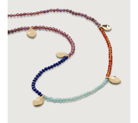 Willow Crossley Dahlia Gemstone Beaded Necklace Adjustable 41-46cm/16-18' | Monica Vinader (Global)