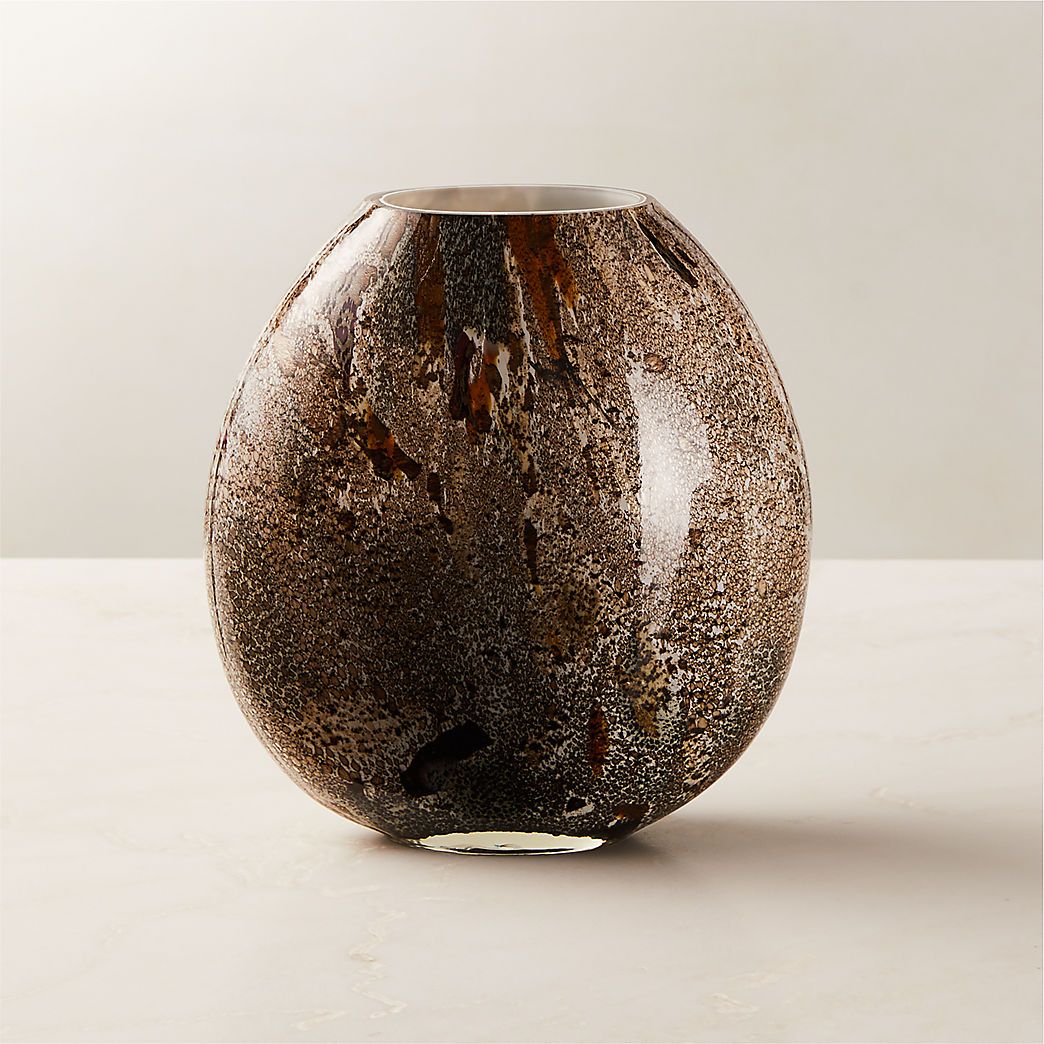 Alborz Brown Glass Vase + Reviews | CB2 | CB2