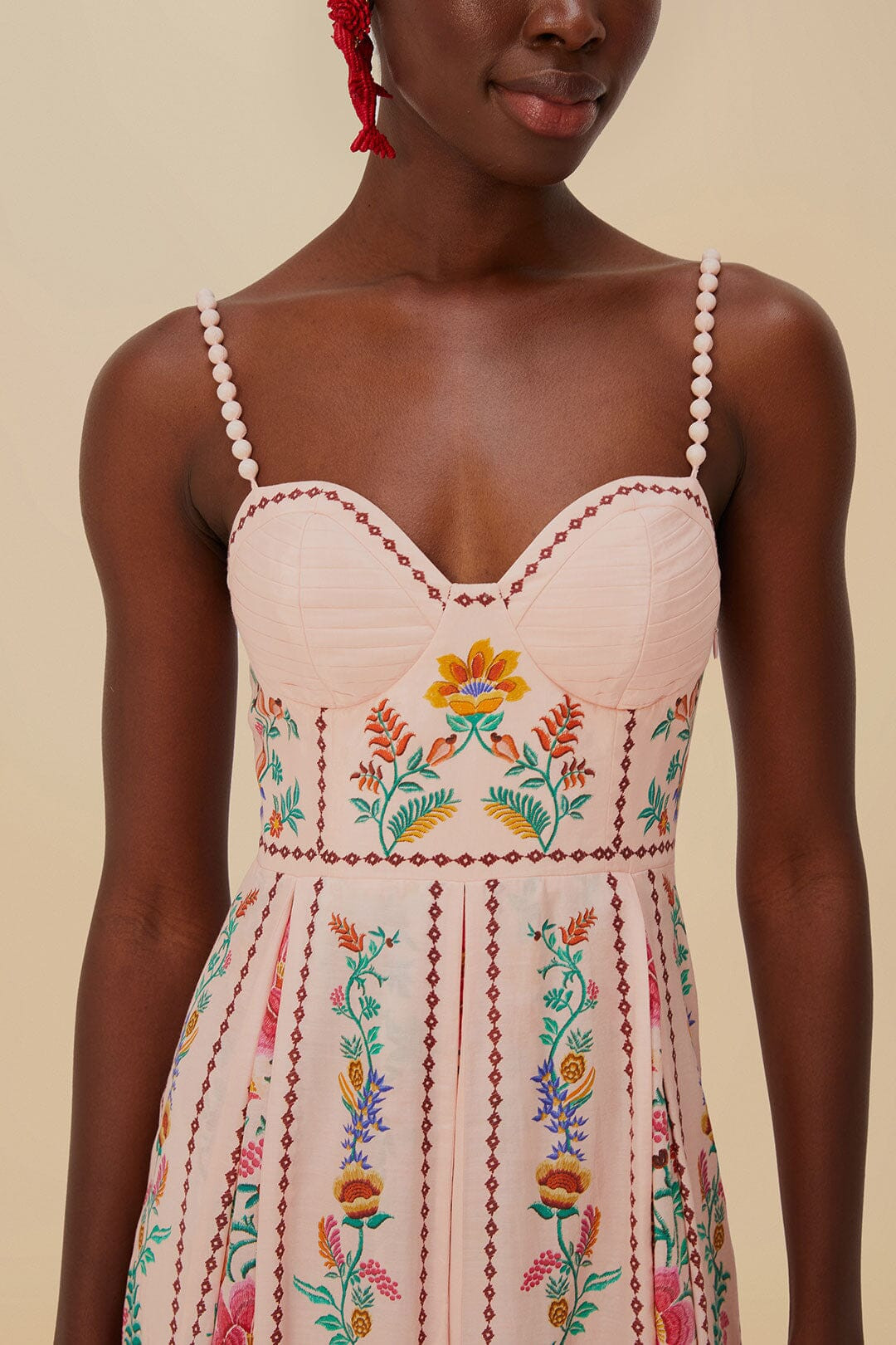 Pink Delicate Forest Maxi Dress | FarmRio (US)