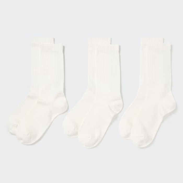 Socks 3 Pack (Ribbed) | UNIQLO (US)