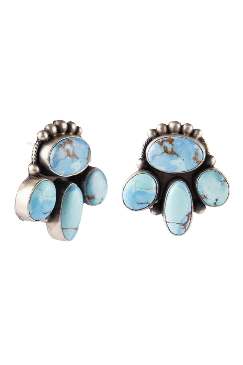 Golden Hills Turquoise and Silver Earrings | Pinto Ranch | Pinto Ranch