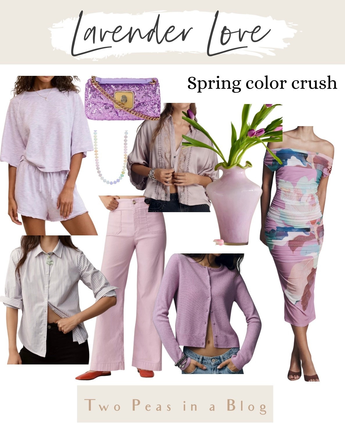 Spring color obsession. Lavender. Color crush. Spring style. 

#LTKSeasonal #LTKOver40