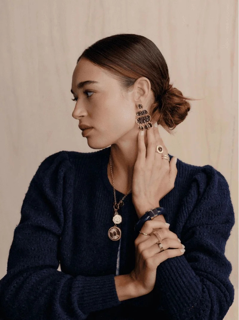 Scenario Women's Gold\u2011Tone Geometric Hammered Drop Earrings | Walmart (US)