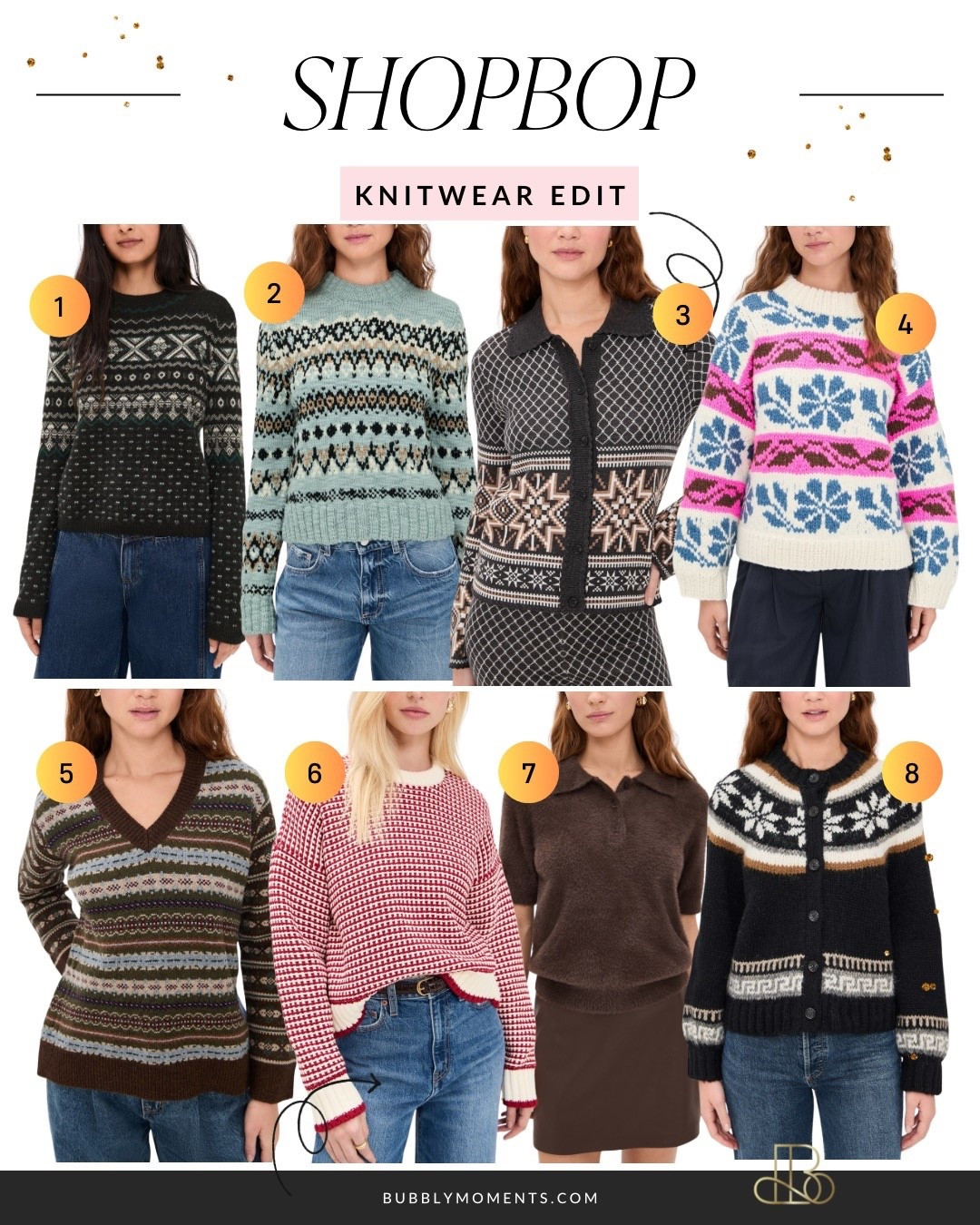 This knitwear edit is all about cozy textures, timeless patterns, and easy silhouettes that fit seamlessly into your everyday wardrobe. From classic motifs to modern cuts, these pieces are perfect for layering, casual outings, workdays, and relaxed weekends. Effortless to style and endlessly wearable, these knits bring warmth and personality without sacrificing polish. Save this for seasonal outfit inspo and tap to shop the full knitwear edit.
#ltkfashion #shopbopfinds #knitwear #cozystyle #sweaterweather #fallstyle #winterstyle #everydayfashion #outfitinspo #wardrobestaples #styleinspo #fashionfinds #modernclassic #casualchic #discoveronltk #ltkstyle #fashionedit #effortlesslooks #ltkwomen

#LTKootd #LTKgrwm #LTKHoliday
