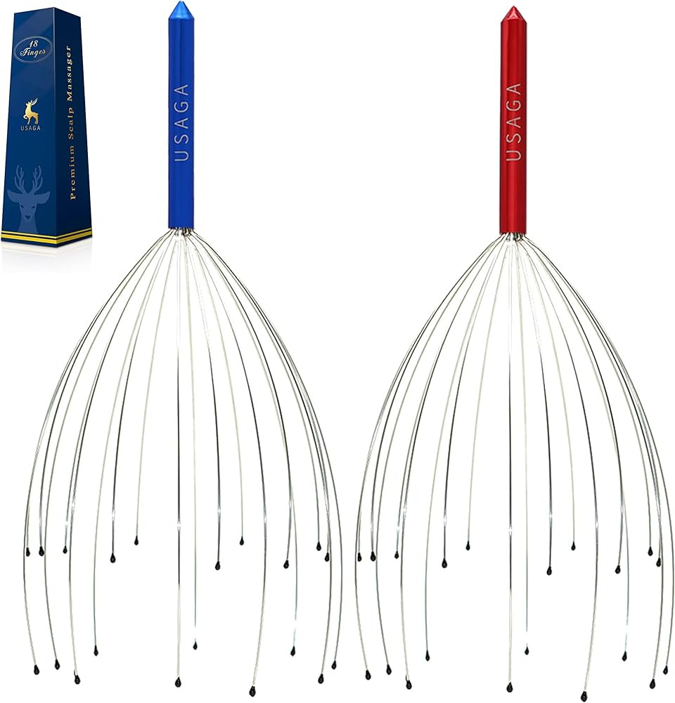 USAGA Head Scratcher, 20 Fingers Scalp Massager, Head Whisk Massager, Stocking Stuffers for Head ... | Amazon (US)