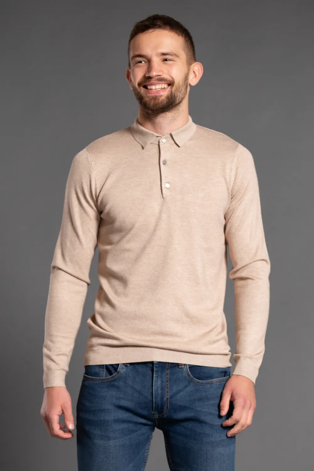 Knitted Long Sleeve Polo | Debenhams UK