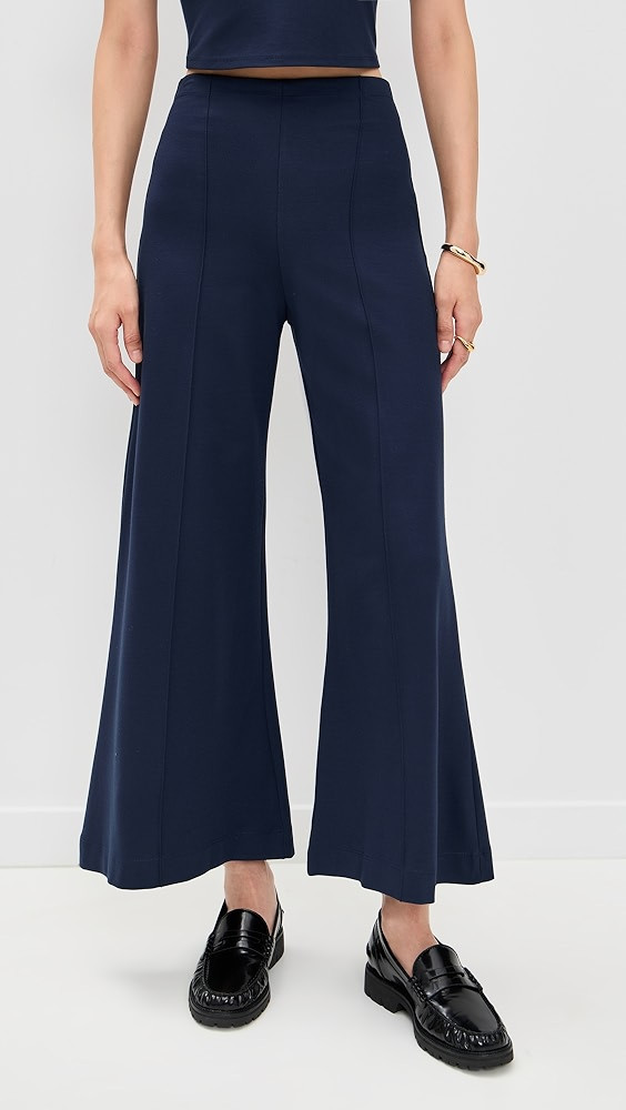 Ponte Knit Cropped Wide Leg Pants | Shopbop
