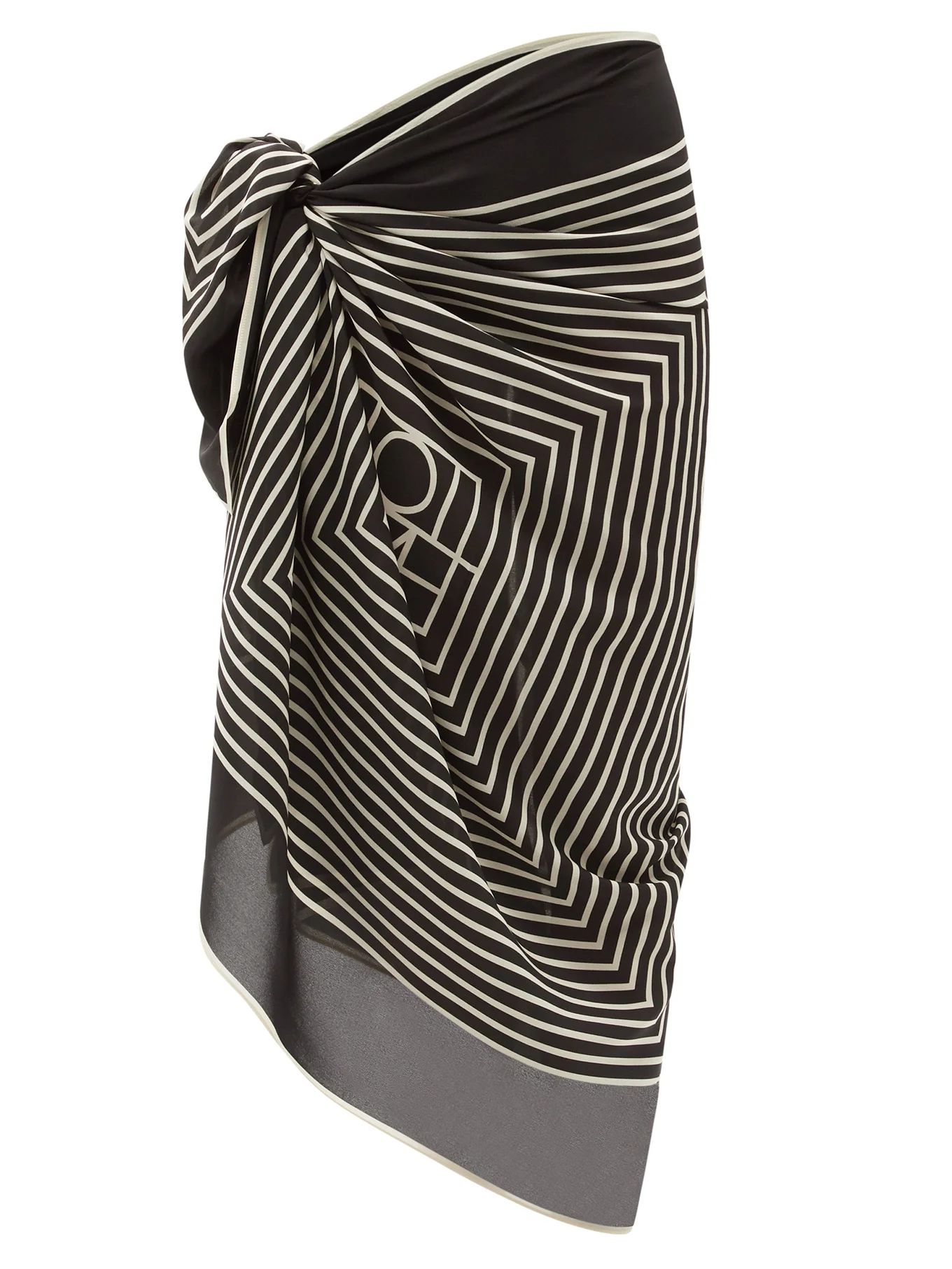 Monogram-print silk-voile sarong | Totême | Matches (US)