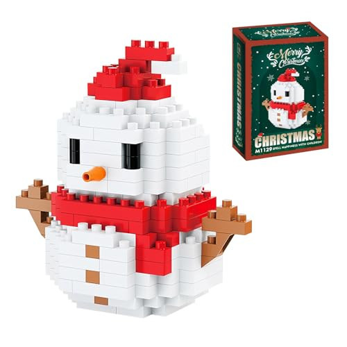 ANTECESSOR Christmas Stocking Stuffers Gifts for Kids, Red Snowman Design Building Blocks, 2025 New Christmas Building Blocks Theme Ornaments, Xmas New Year Birthday Gifts for Boys, Girls and Teens | Amazon (US)