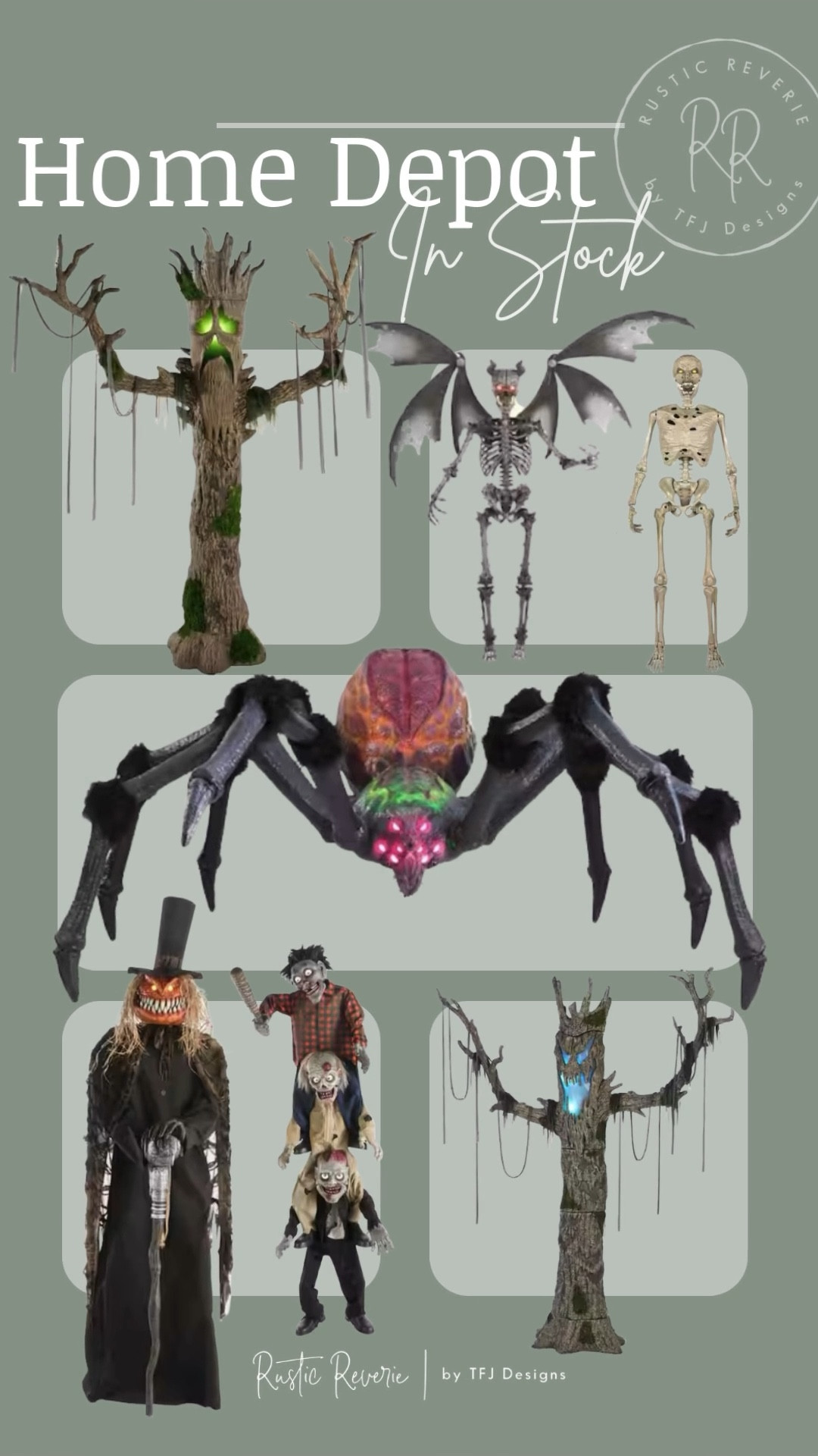 Home Depot has some of their 2025 animatronics available online right now! If you’ve been wanting one don’t wait too long! 👻 halloween haunt graveyard spooky creepy spider guardian gourd zombies corpse 

#LTKSeasonal #LTKHome