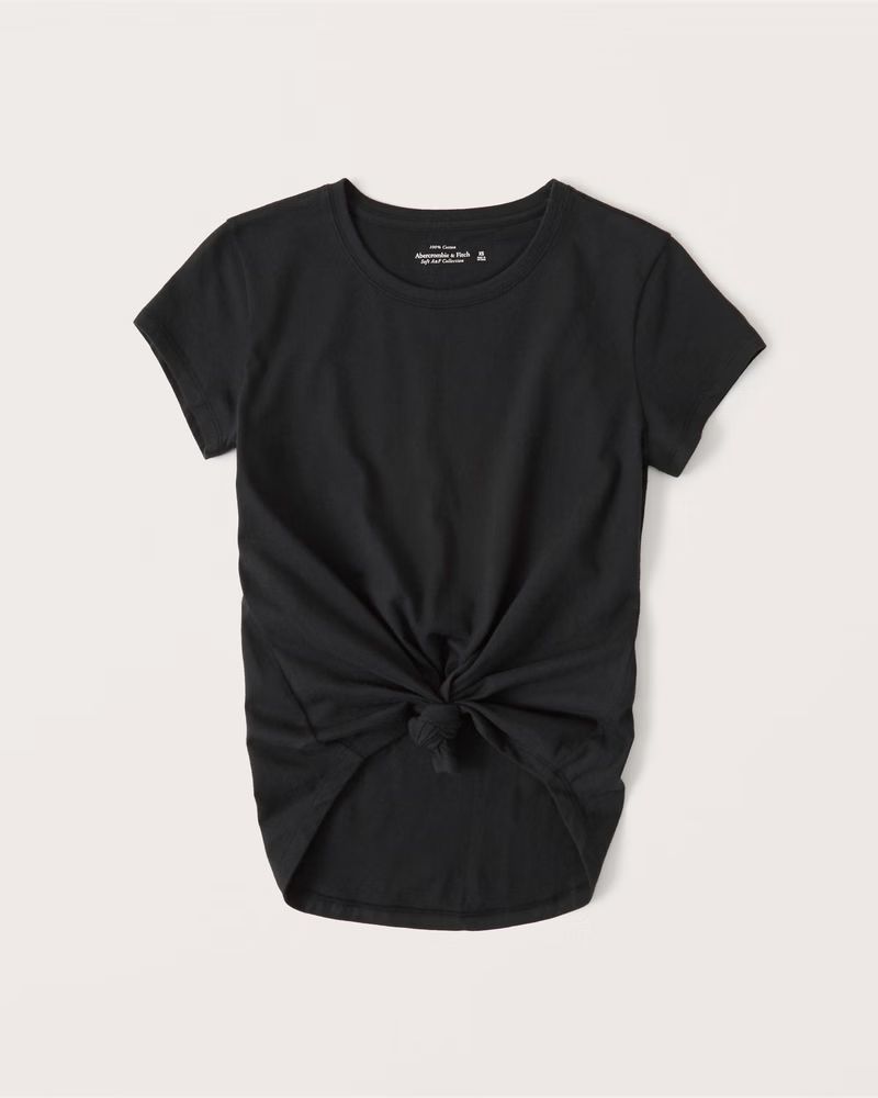 Women's Knotted Crew Tee | Women's Up to 40% Off Select Styles | Abercrombie.com | Abercrombie & Fitch (US)