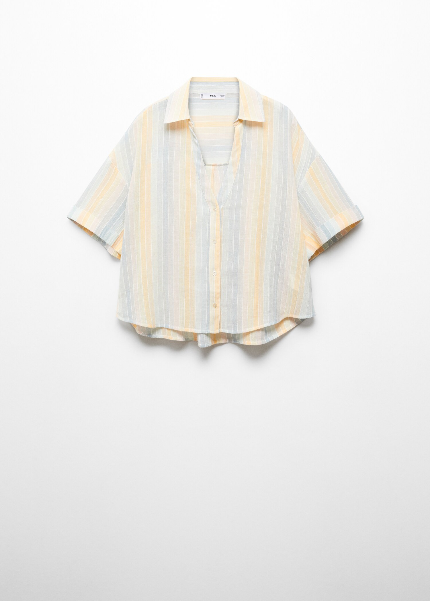 Semi-transparent striped shirt - Women | MANGO USA | Mango (US/MX/AU)