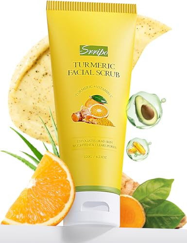 Revitalizing Exfoliation Face Scrub with Vitamin C and Turmeric – Gentle Exfoliating Face Wash for Blackheads, Pore Dirt & Dark Spots –Daily Balancing Facial Scrub for All Skin Types, 4.23 Fl Oz | Amazon (US)