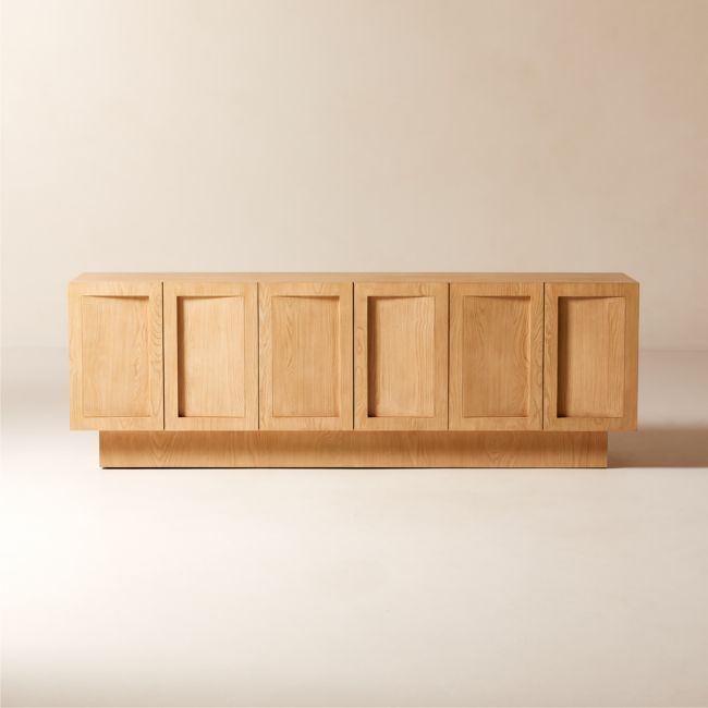 Shutter 84"" Ash Wood Media Console | CB2