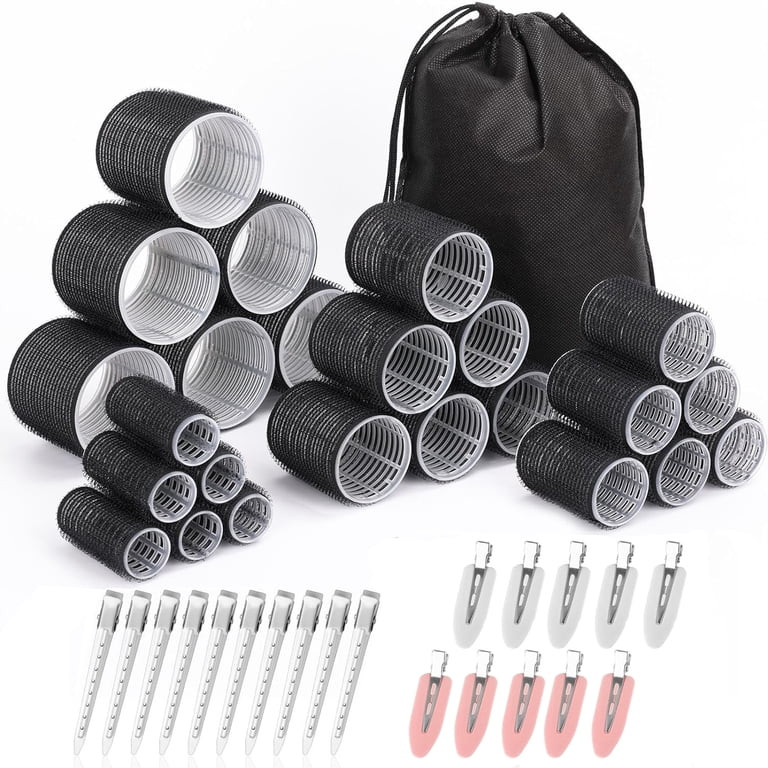 MRSXXNTY Rollers Hair Curlers 44 Pcs Set with 24Pcs Hair Rollers 4 Sizes (6 Jumbo Rollers/6 Large... | Walmart (US)
