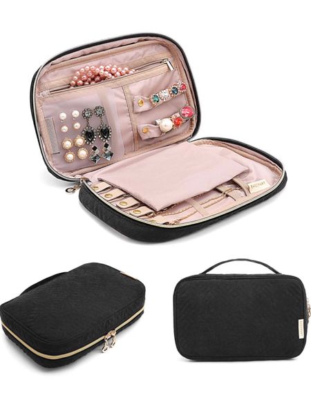 BAGSMART Jewelry Organizer Bag Travel Jewelry Storage Cases for Necklace, Earrings, Rings, Bracelet, Black - comes in several colors and two sizes!

#LTKbeauty #LTKunder50 #LTKtravel