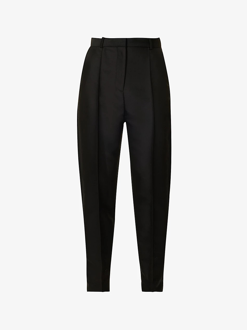 Eve tapered-leg high-rise woven trousers | Selfridges