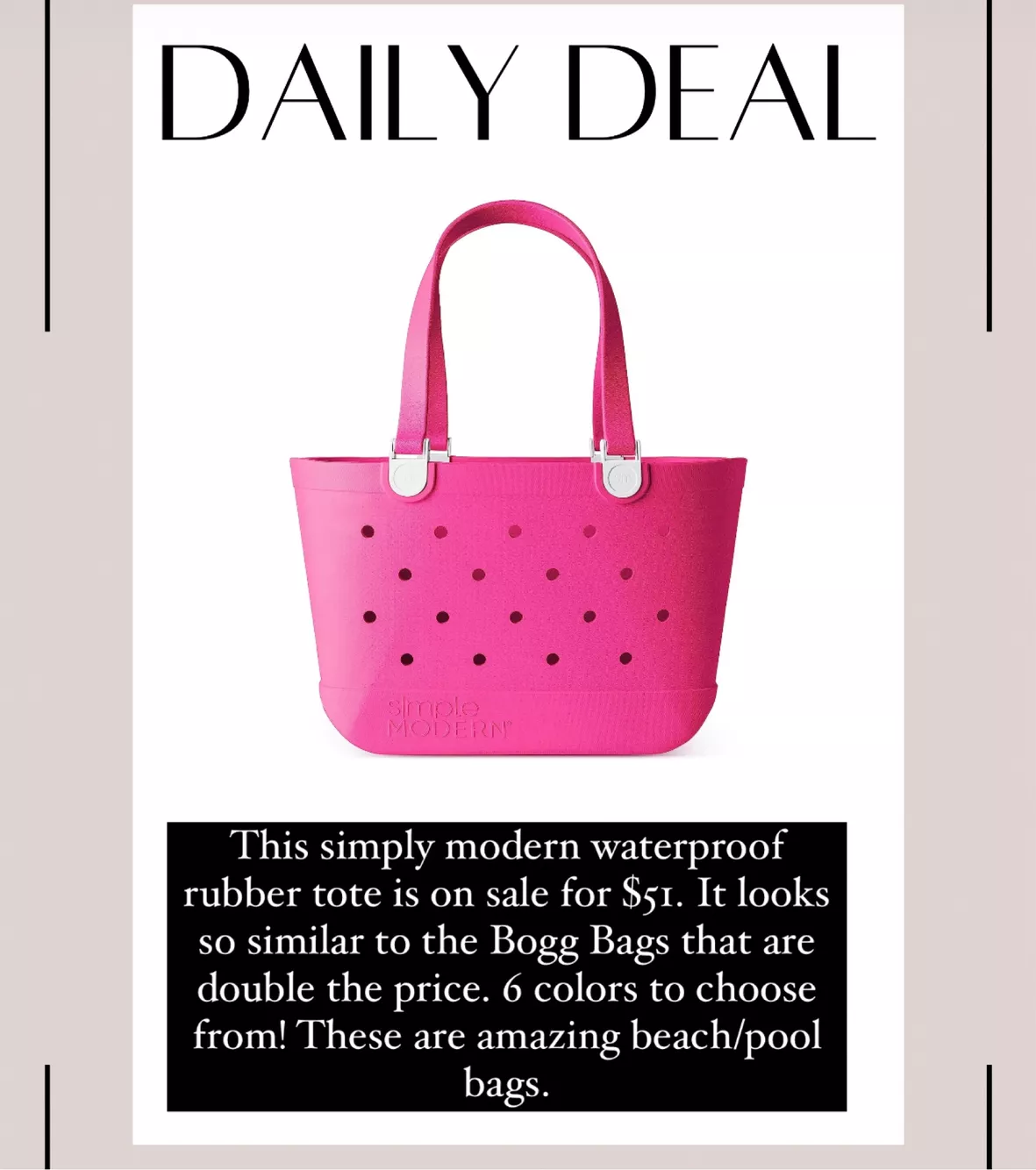 Simple Modern Beach Bag Rubber Tote curated on LTK