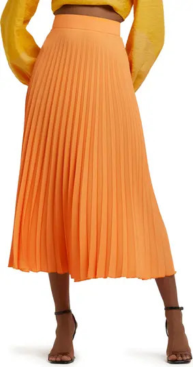 River Island Pleated Midi Skirt | Nordstrom | Nordstrom