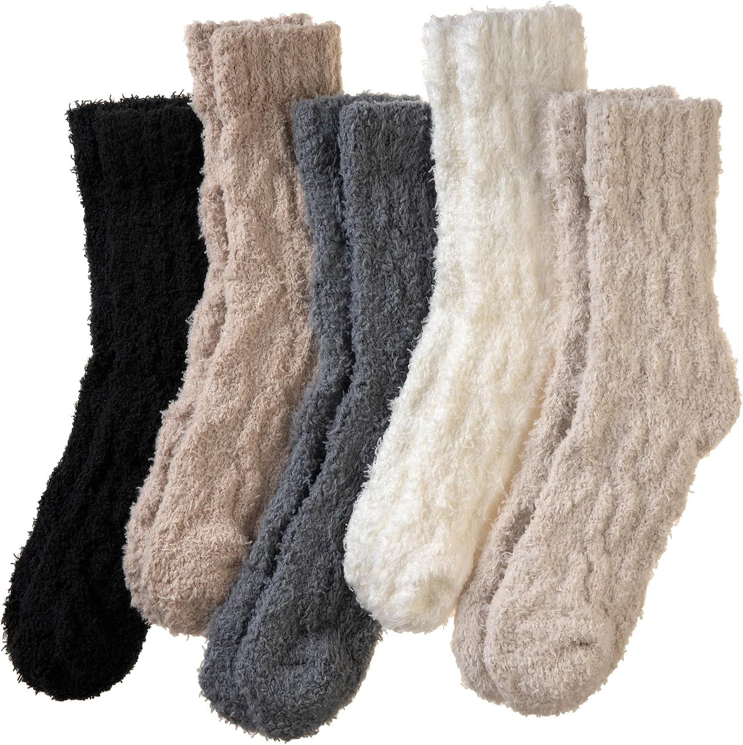 Women Fuzzy Slipper Socks Fluffy Cozy Comfy Cabin Plush Warm Thermal Winter Soft Home Sleep Socks | Amazon (US)