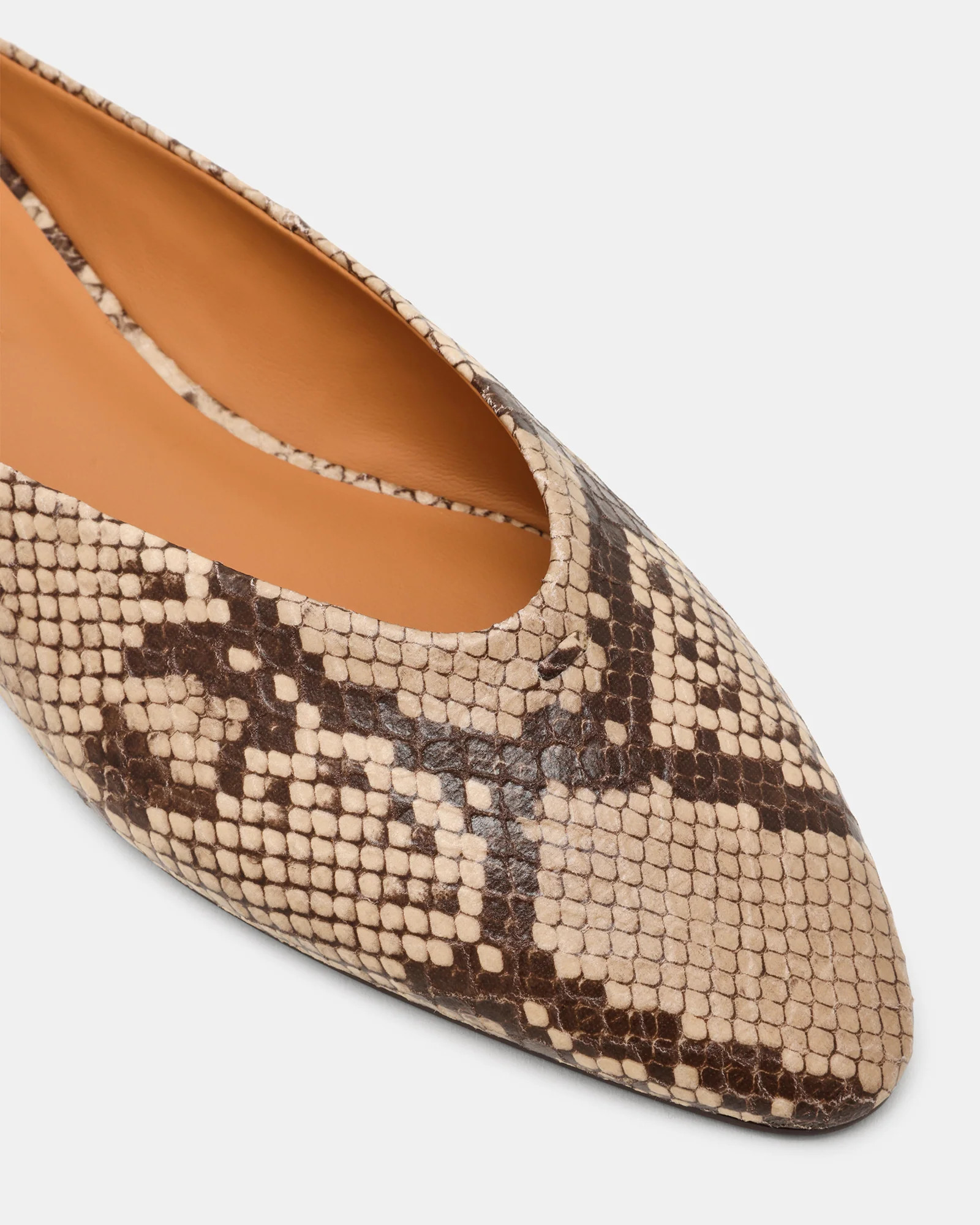 SHERMAN Snake Multi Slip-On Mule Almond-Toe Women's Flat | Steve Madden (US)