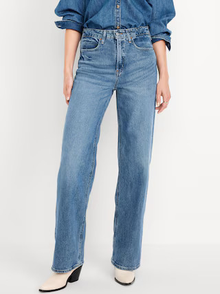 Extra High-Waisted Sky-Hi Wide-Leg Jeans | Old Navy (US)