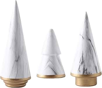 Simple Elegant Ceramic Christmas Tree Tabletop Counter Centerpiece Mantel Shelf Home Decor Accent... | Amazon (US)